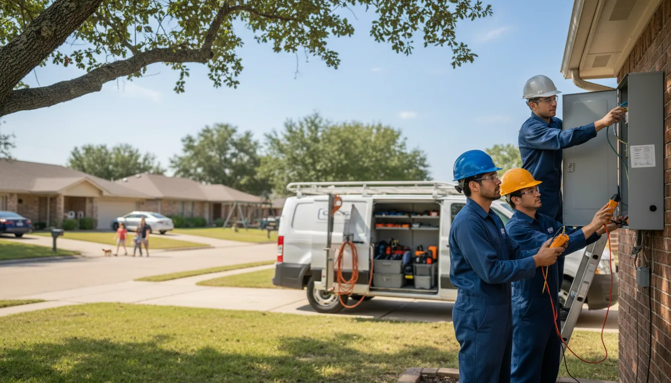 Certified electrician providing emergency electrical services in Charles City, IA